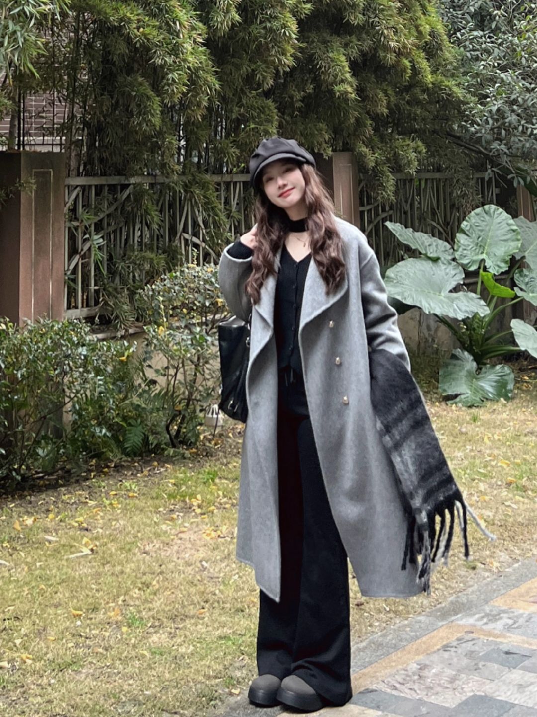 🍂平价灰色全羊毛大衣~简简单单慵懒贵气感