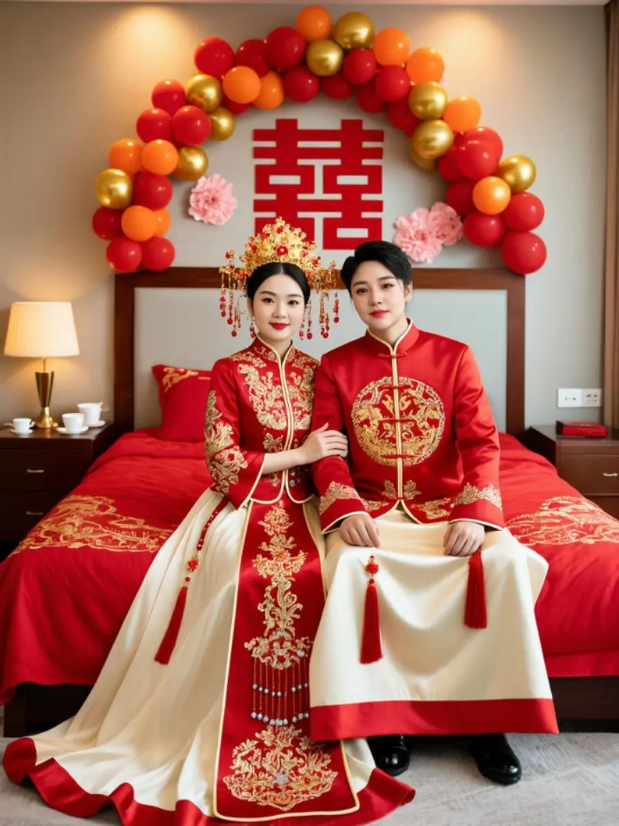 终于穿上一次婚纱啦
