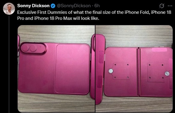 iPhone三款新机机模出炉iPhone 18 Pro、18 Pro Max、首