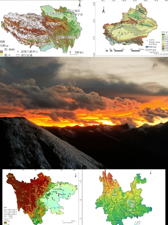 从地理视角下哪里有这种落日（不高反的）