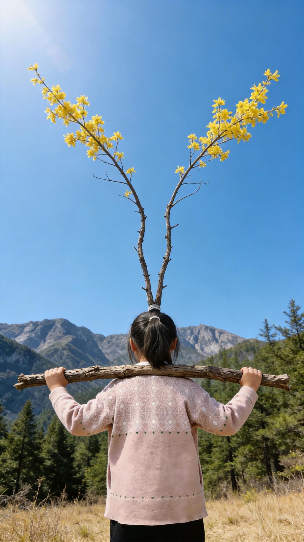 AI山野花枝摄影风 随变ai随便玩