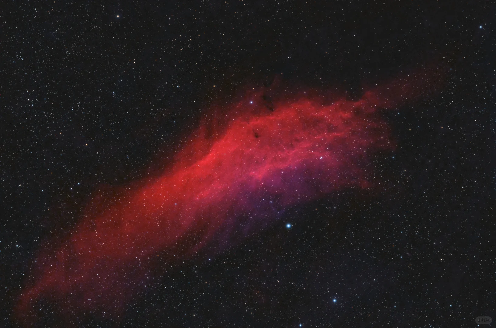 上海市中心拍摄深空NGC1499加州星云