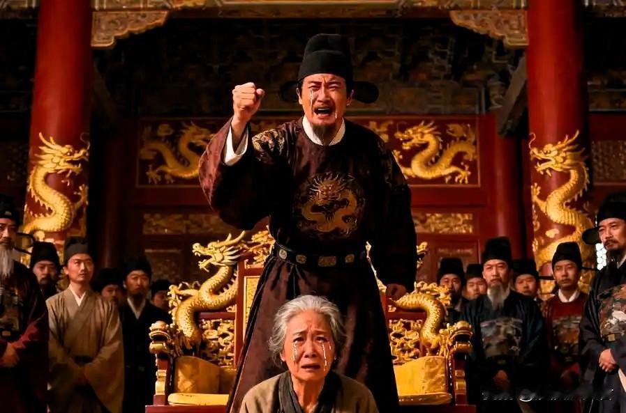 朱元璋见当年接济他的地主婆，笑问：“记得讨饭的我吗？” 婆子答：“给你的是稀粥，