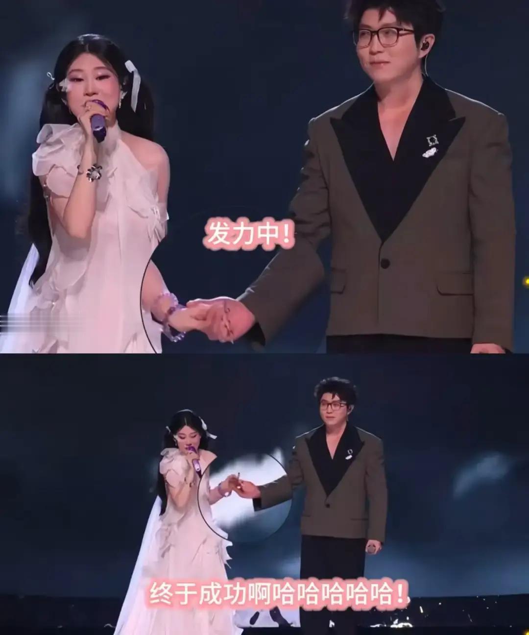 13岁女孩抢拍，毛不易秒救场
 
昨晚江苏跨年，小沈阳女儿沈佳润第一次上台。唱到