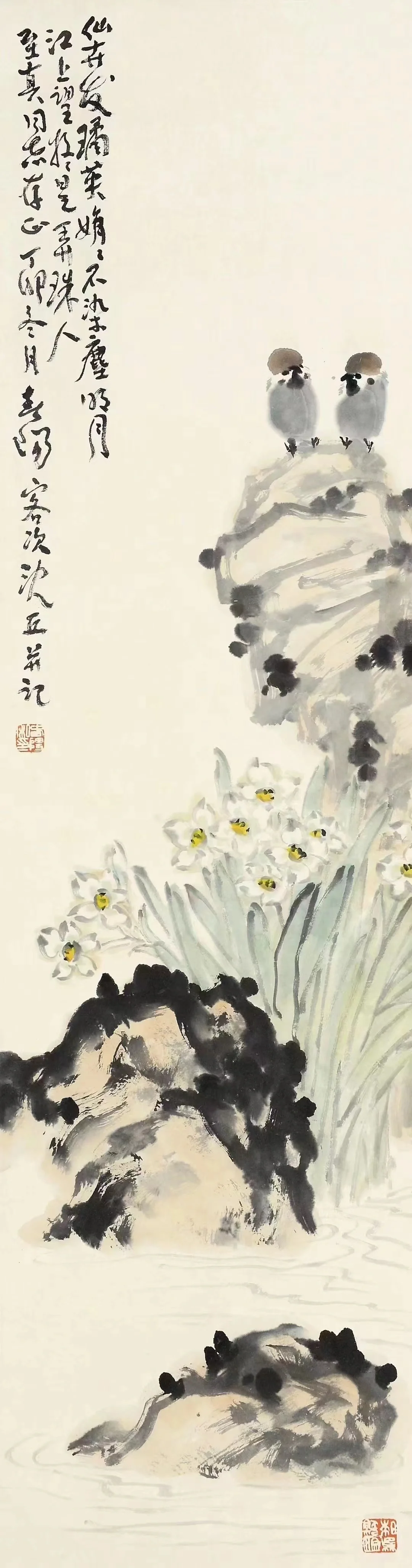 霍春阳120x33水仙花！约3.5平尺！早期精品