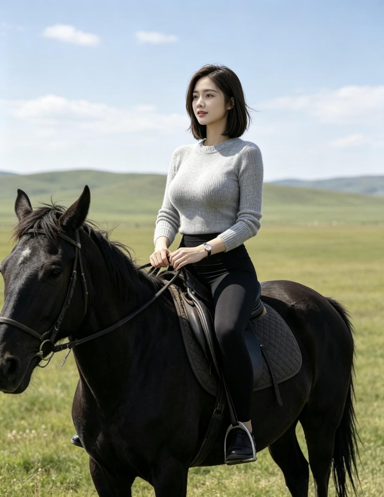 策马草原，与风相拥，把故事写在大草原的策马奔腾上，这才是属于我们治愈时刻。