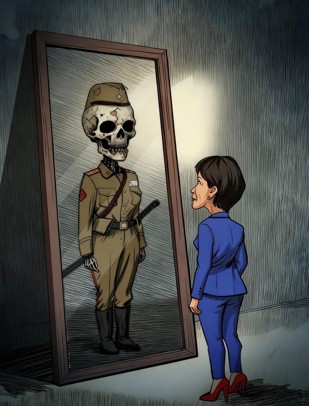 高市早苗也是为了迎合日本逐渐抬头的军国主义分子罢了，为了赢得选票才这么讲的。她能