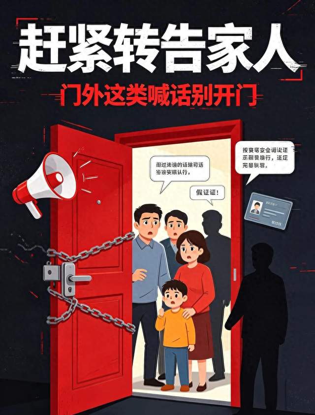 赶紧转告家人：门外这类喊话别开门，不少家庭已被骗
