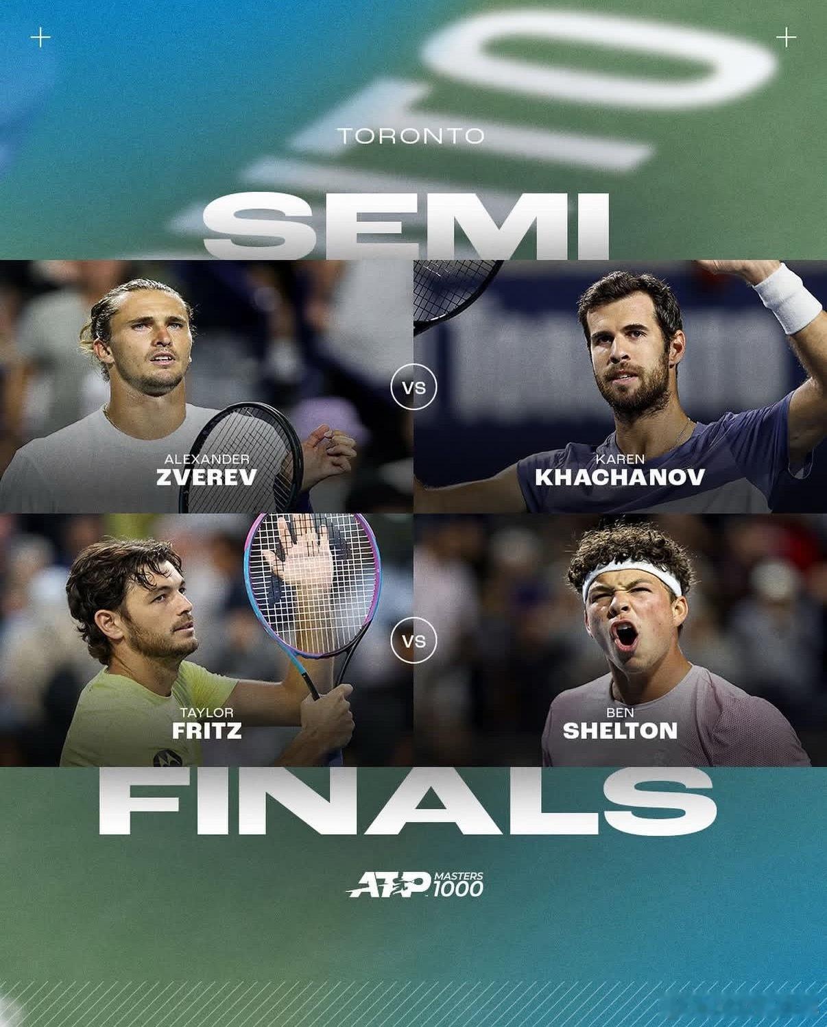 ATP1000 加拿大大师赛明早将在多伦多展开半决赛的争夺，以下赛程为北京时间?