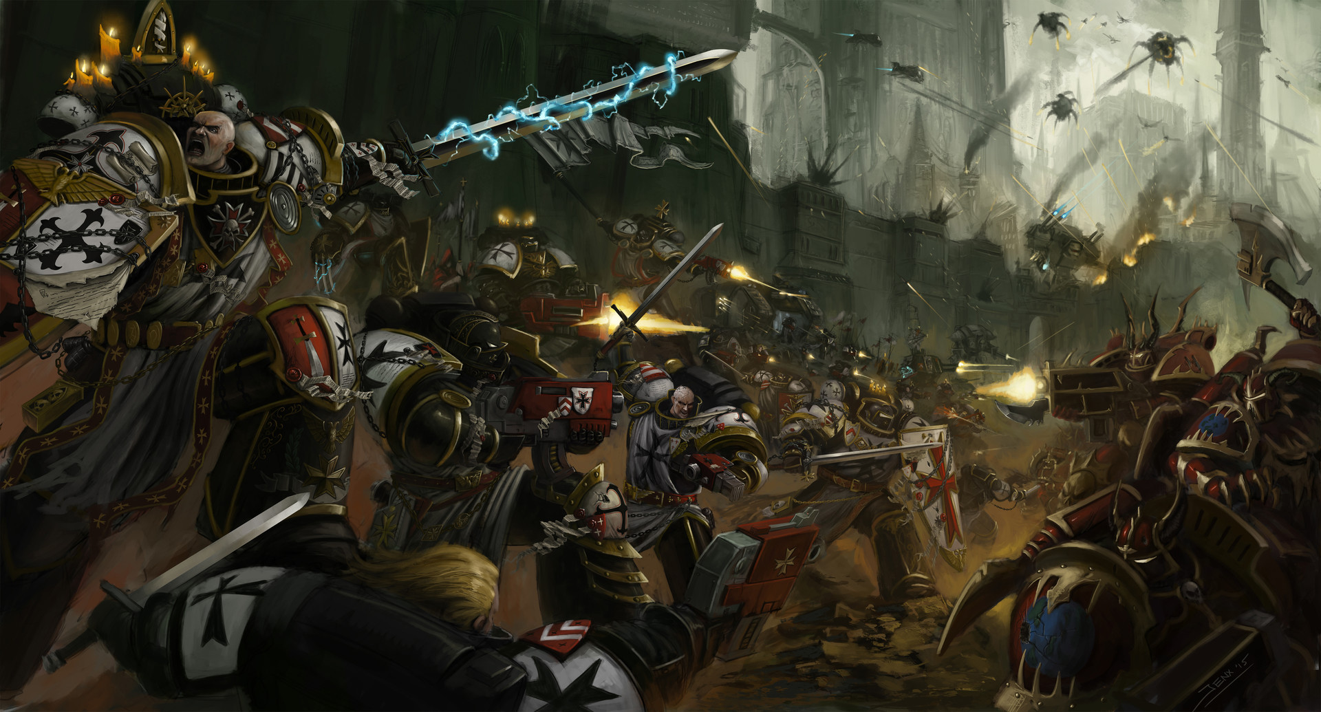 战锤40k 黑色圣堂大战吞世者by Rob Jenx 