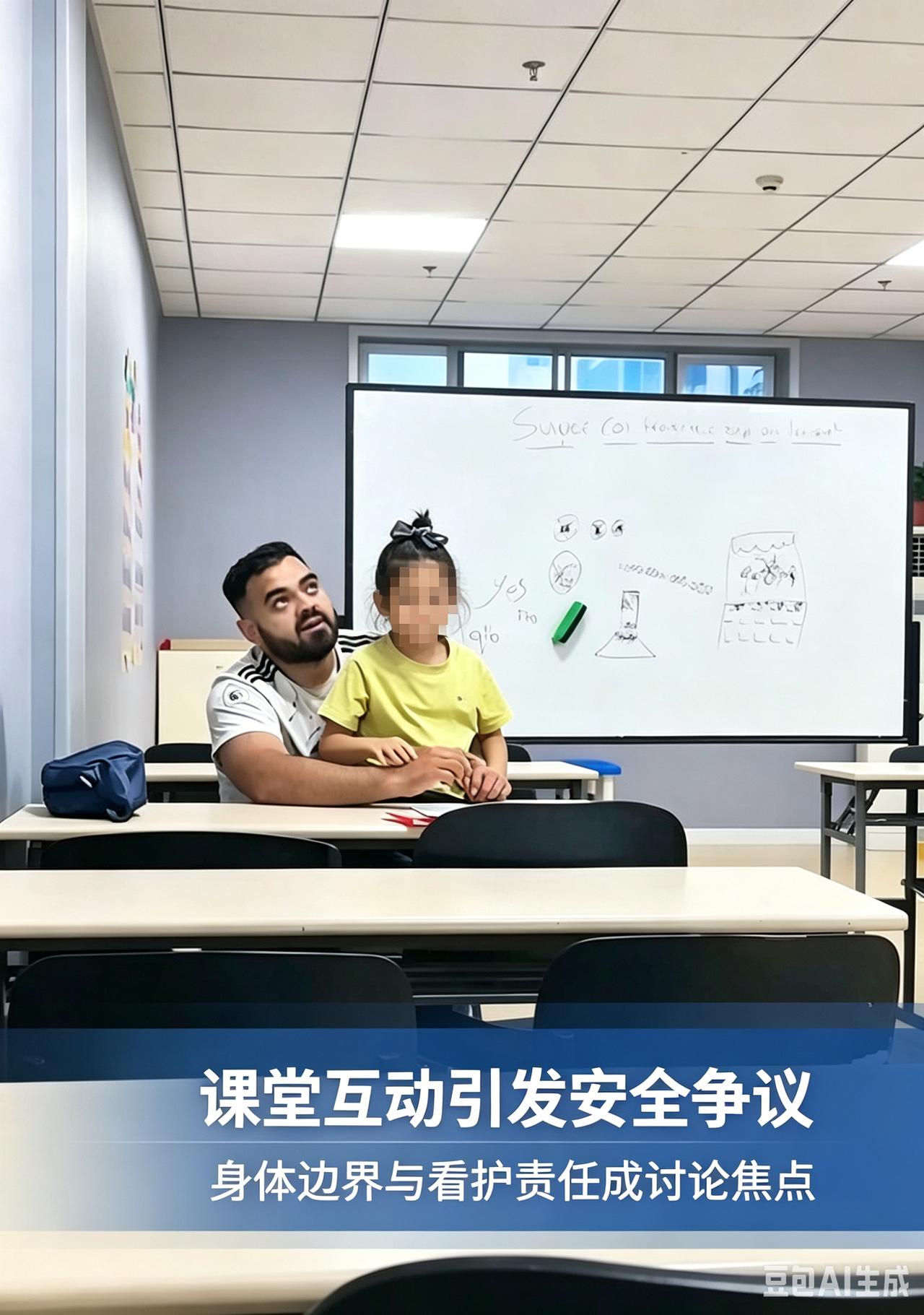 这哪是松弛感，分明是毫无边界！宝妈晒外教贴身搂抱女儿，网友提醒反被怼，双标心态该