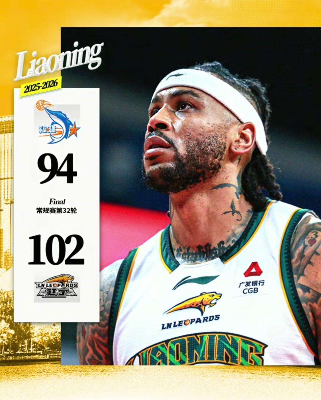 莫兰德打出赛季第12次两双，助辽宁男篮客场取胜福建！这赛季，辽宁本钢最大的惊喜就