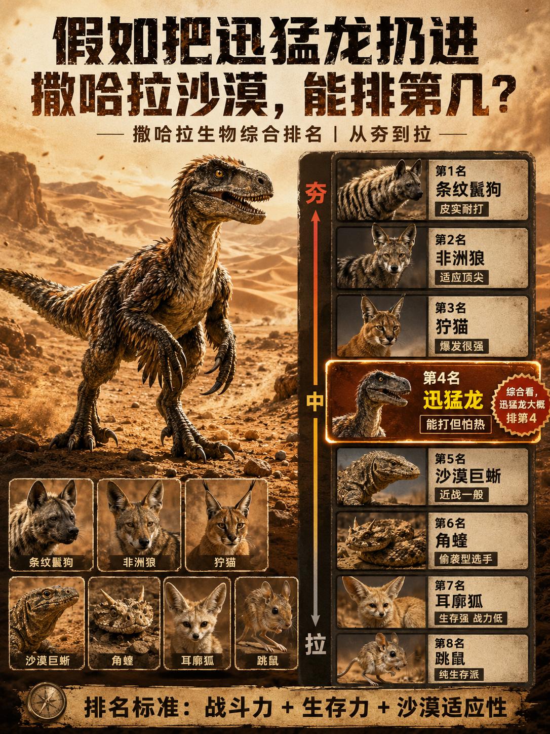 迅猛龙重生到现代能称霸撒哈拉沙漠吗