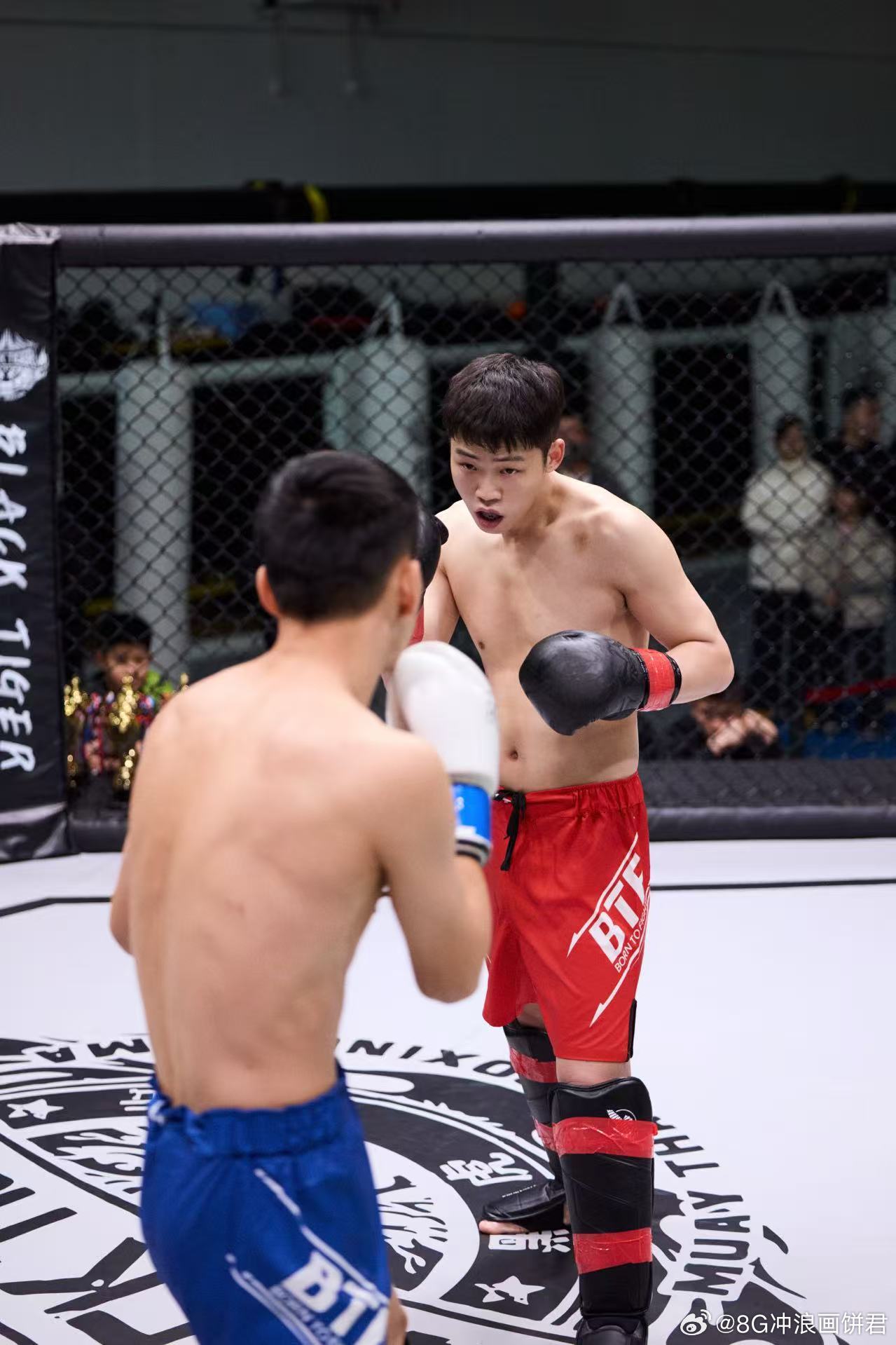 《八角笼中》的感动今天延续到了现实！真正站上了自由搏击比赛台，不管胜负，这份勇气