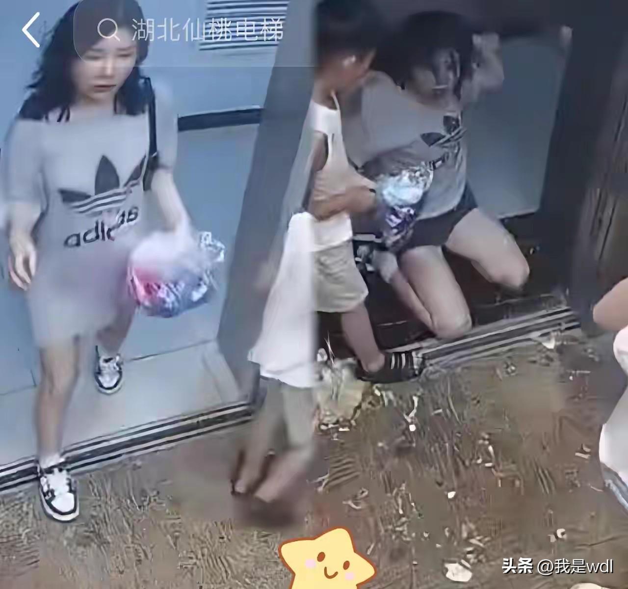 湖北“电梯姐”嚣张挑衅，却被小姑娘骑身下打脸，这下场真解气
最近，湖北仙桃发生了