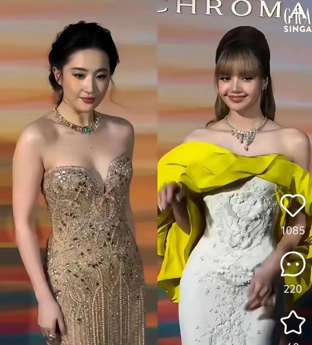 一直看到有人说刘亦菲仪态差，本来没觉得，但看了她和Lisa的对比照后，发现的确如