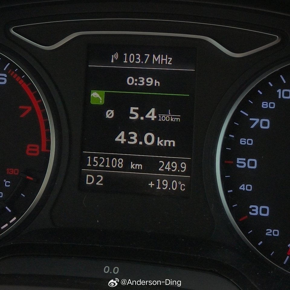 两人+设备 畅通中环 空调21度自动平均5.4老旧2.0T依旧节约！ 