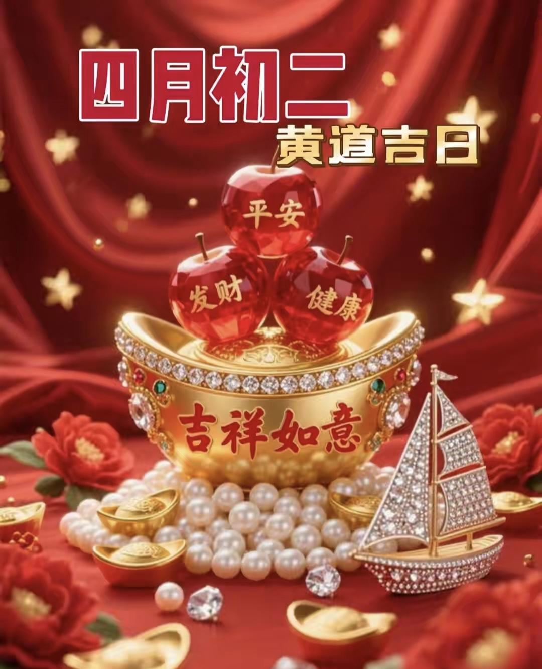明日四月初二是“吉日”，记得：1不早、2不穿、3不碰、4要做
 
家人们！明日农