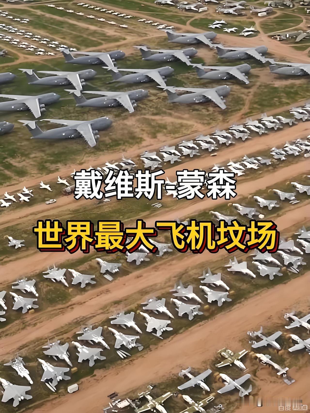 世界上最大的飞机坟场

它就是美国戴维斯-蒙森空军基地，位于美国亚利桑那州图森市
