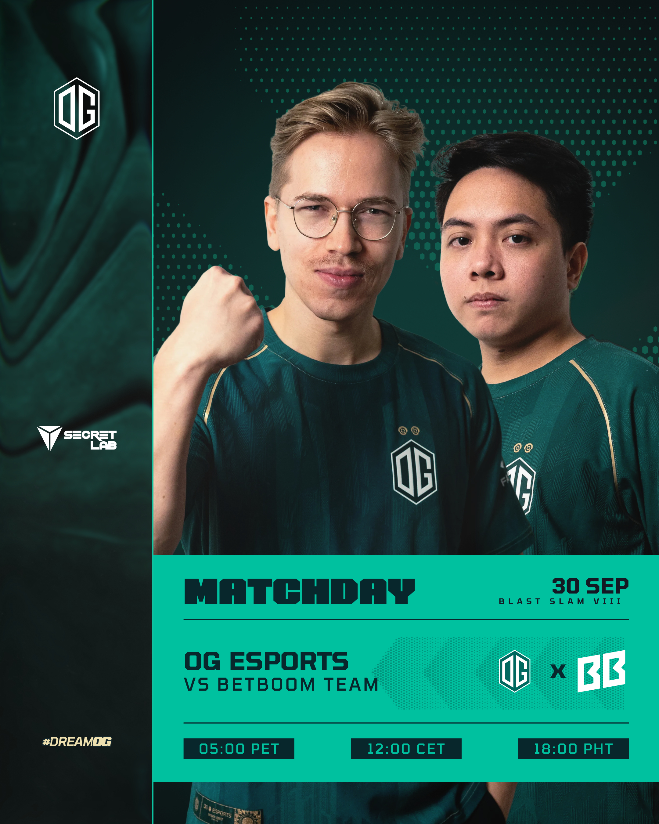 【BLAST赛事预告】18:00 vs BB今天下午6点，OG森哥王者归来，身披