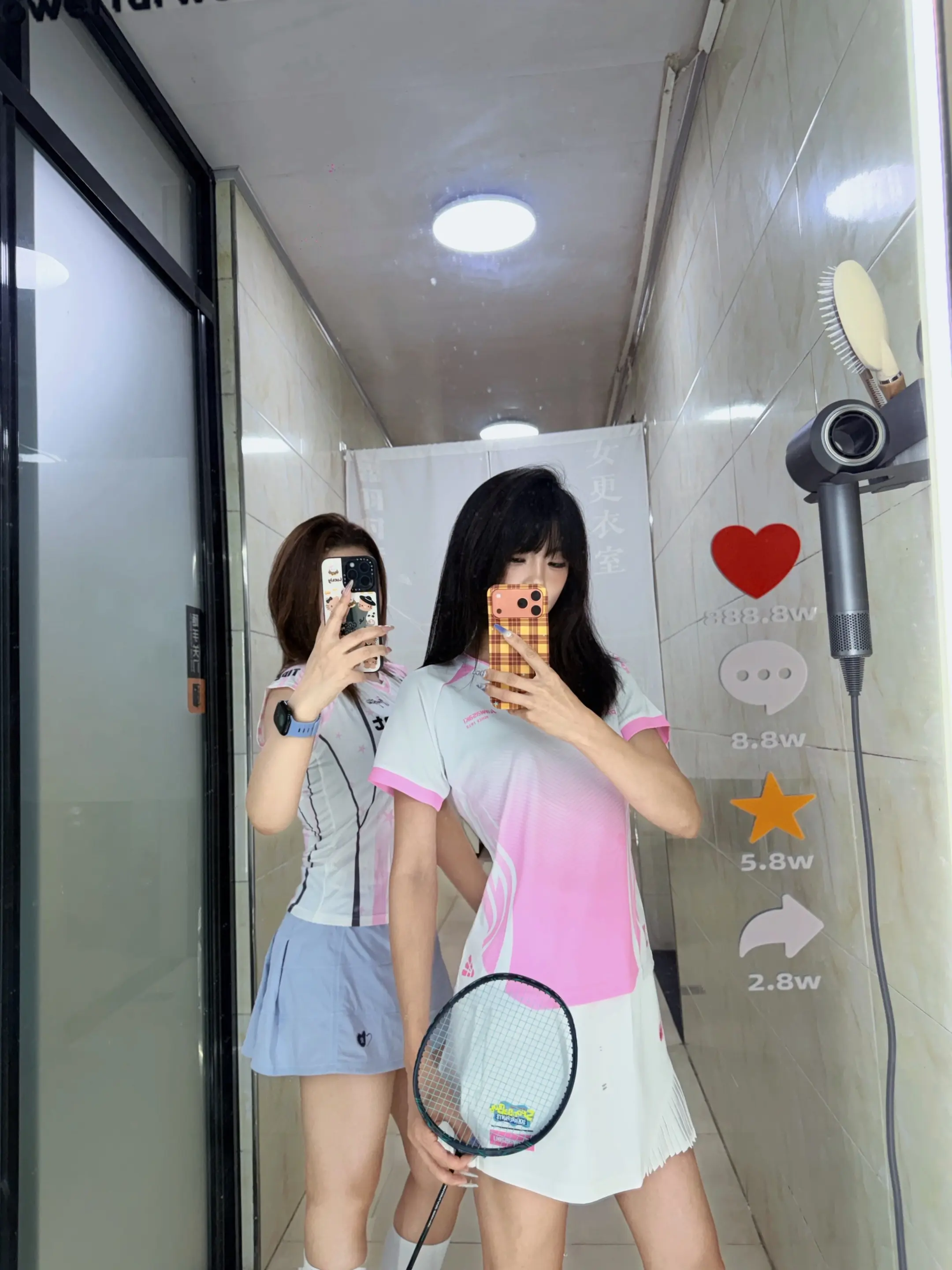 私下就是游泳健身都来啊。🏸