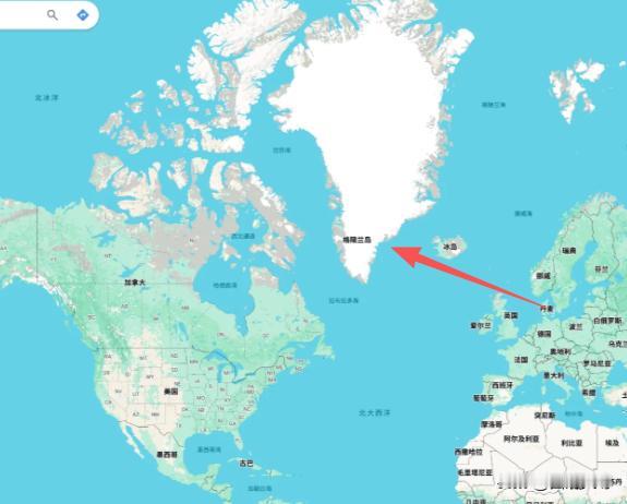 格陵兰岛距离丹麦3000公里，而美国却近在咫尺，怪不得美国一直觊觎此地！对于格陵
