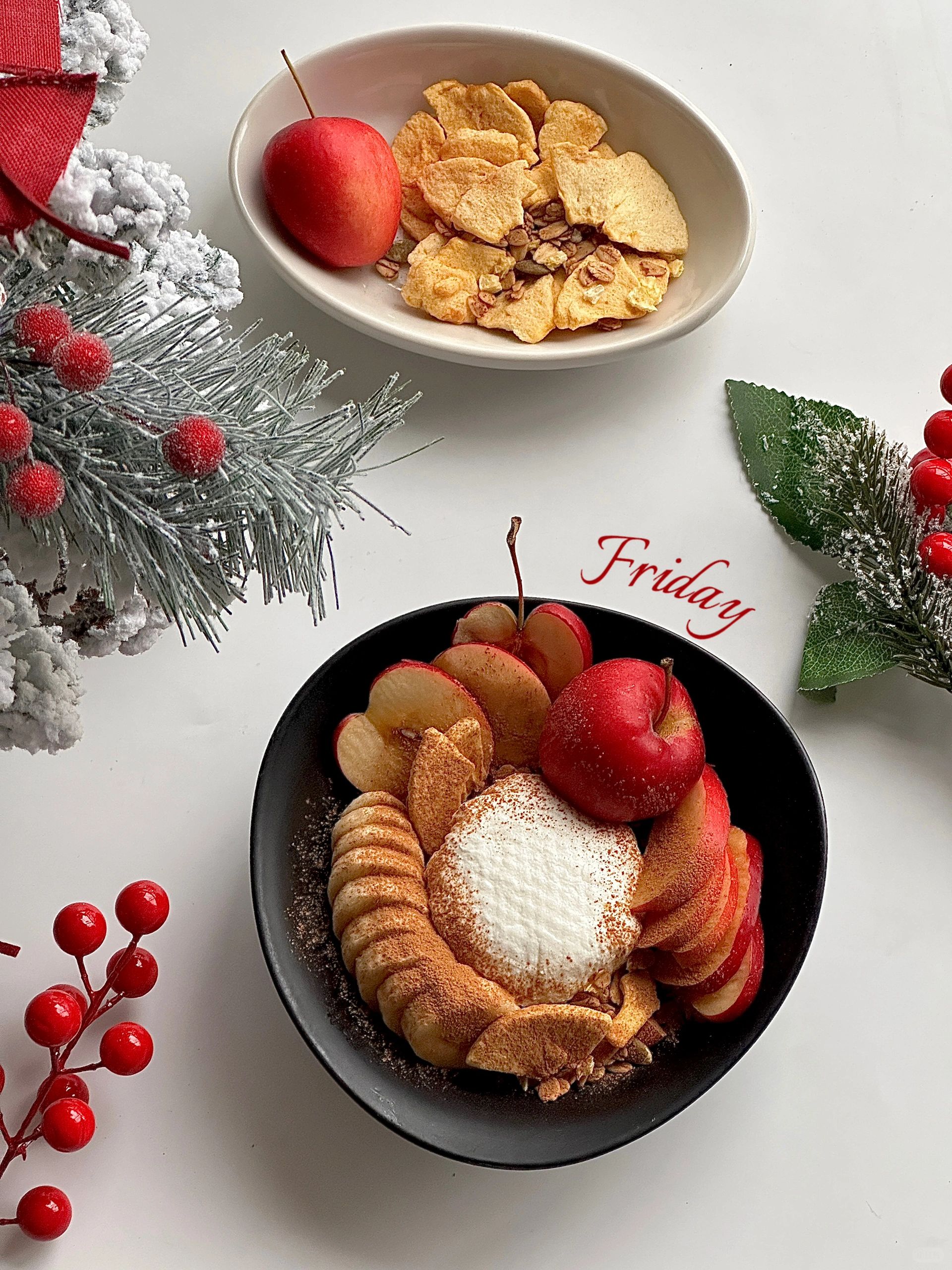 冬日氛围感早餐｜🍎苹果肉桂燕麦酸奶碗🥣