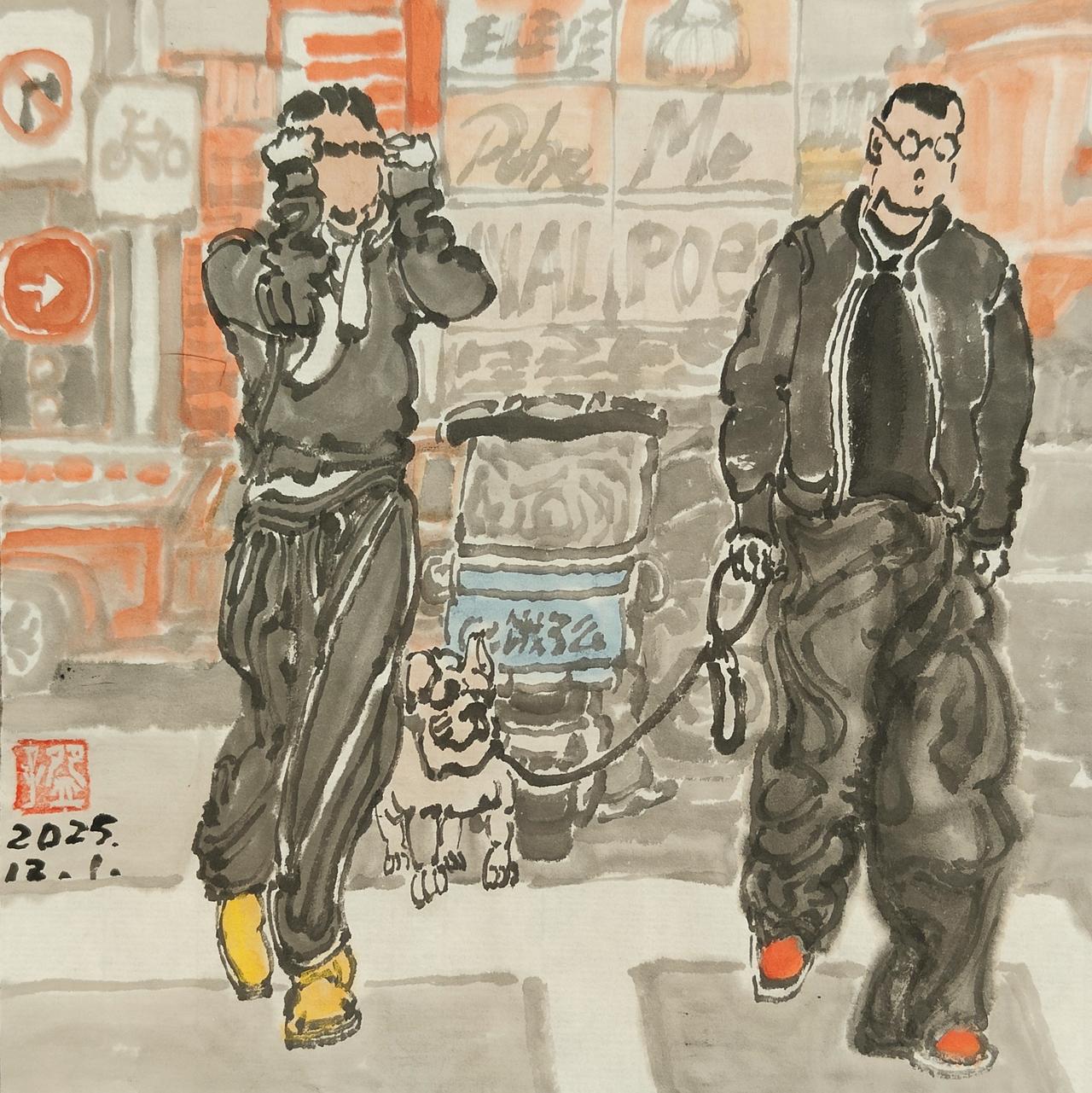 碗子的纸片水墨