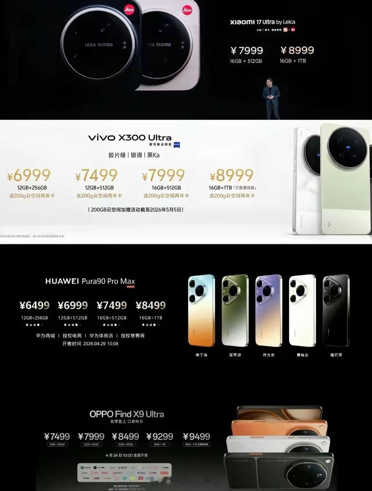 华为的销售给我发了个图，你别说，这样一看Pura90 Pro Max成了最具性价