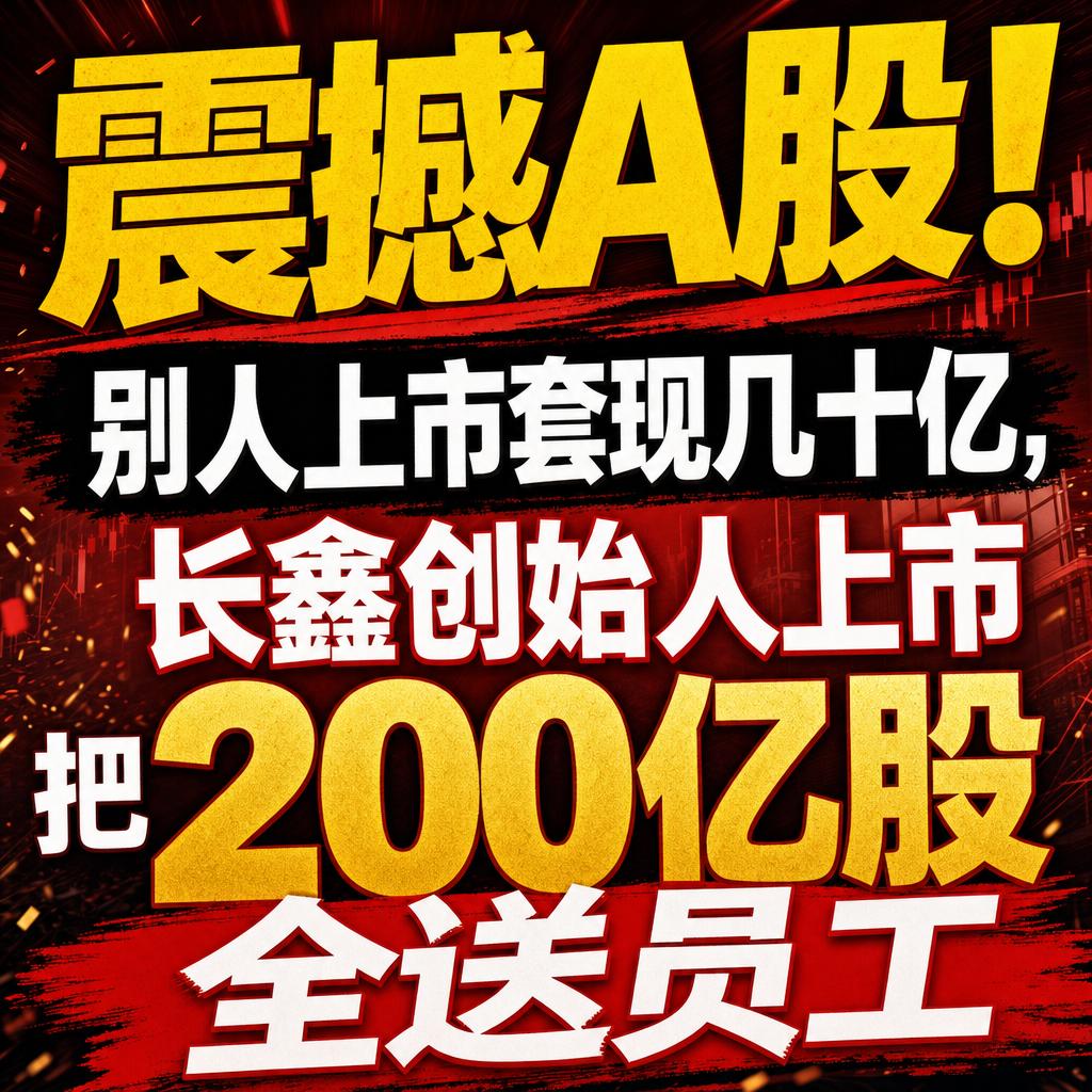 长鑫IPO员工持股200亿：人才为锚的硬科技新范式
这哪里是IPO，这是一场针对