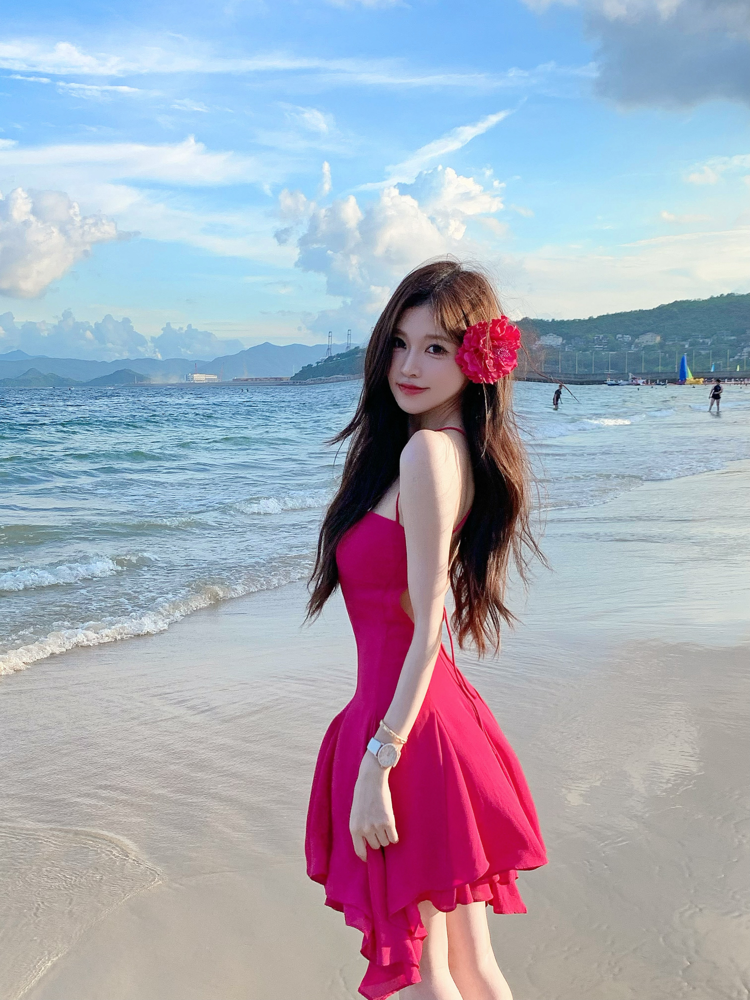 属于玫红色的海边 ​​​