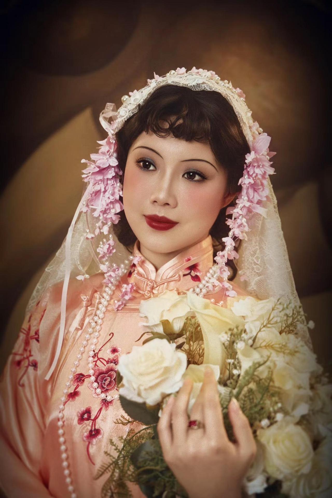 1920s沈阳百婚礼。独属于中国新娘的一抹亮色客片 民国 民国婚纱 复古婚纱