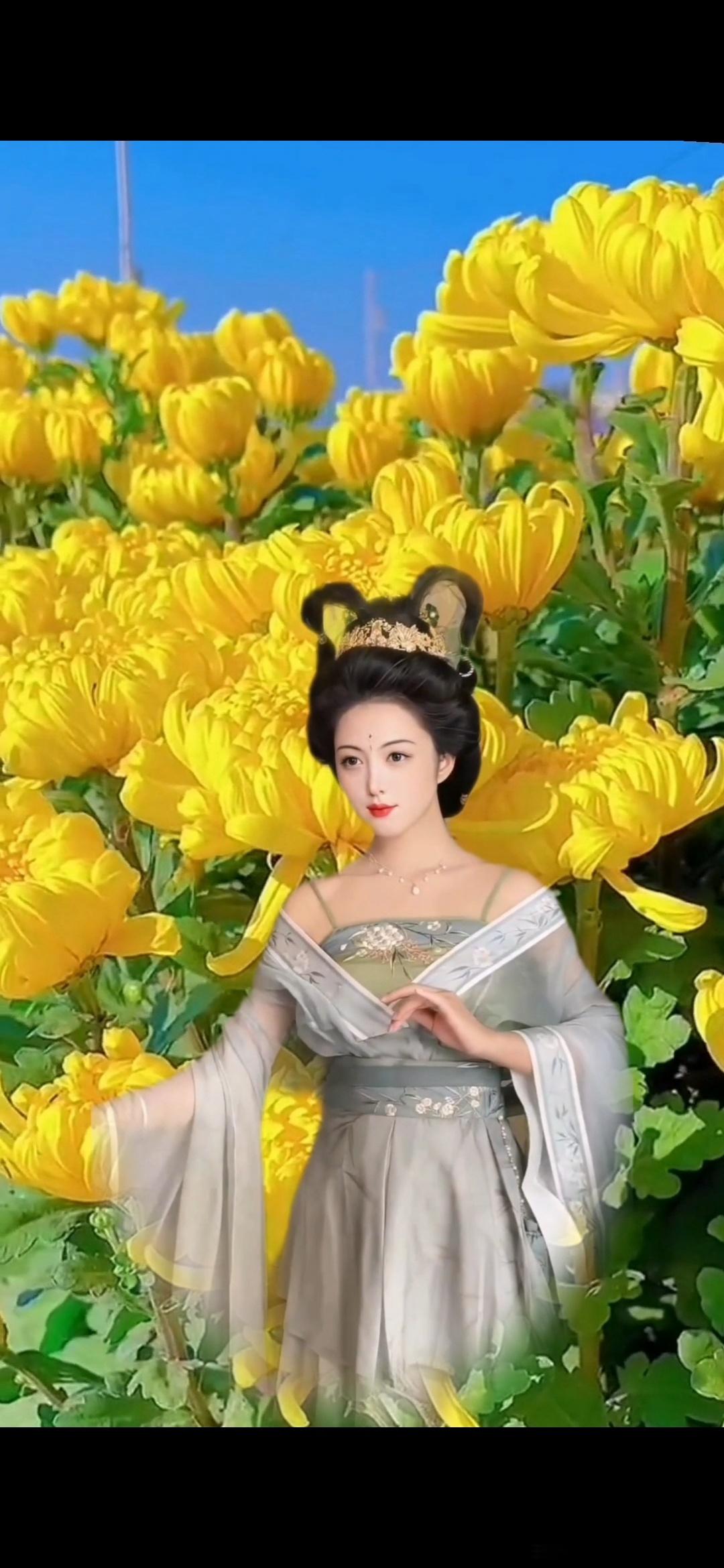 #情感# 原创——七绝·秋菊菊到重阳分外好，花开三径亦多情。东篱把酒西风里，赢得