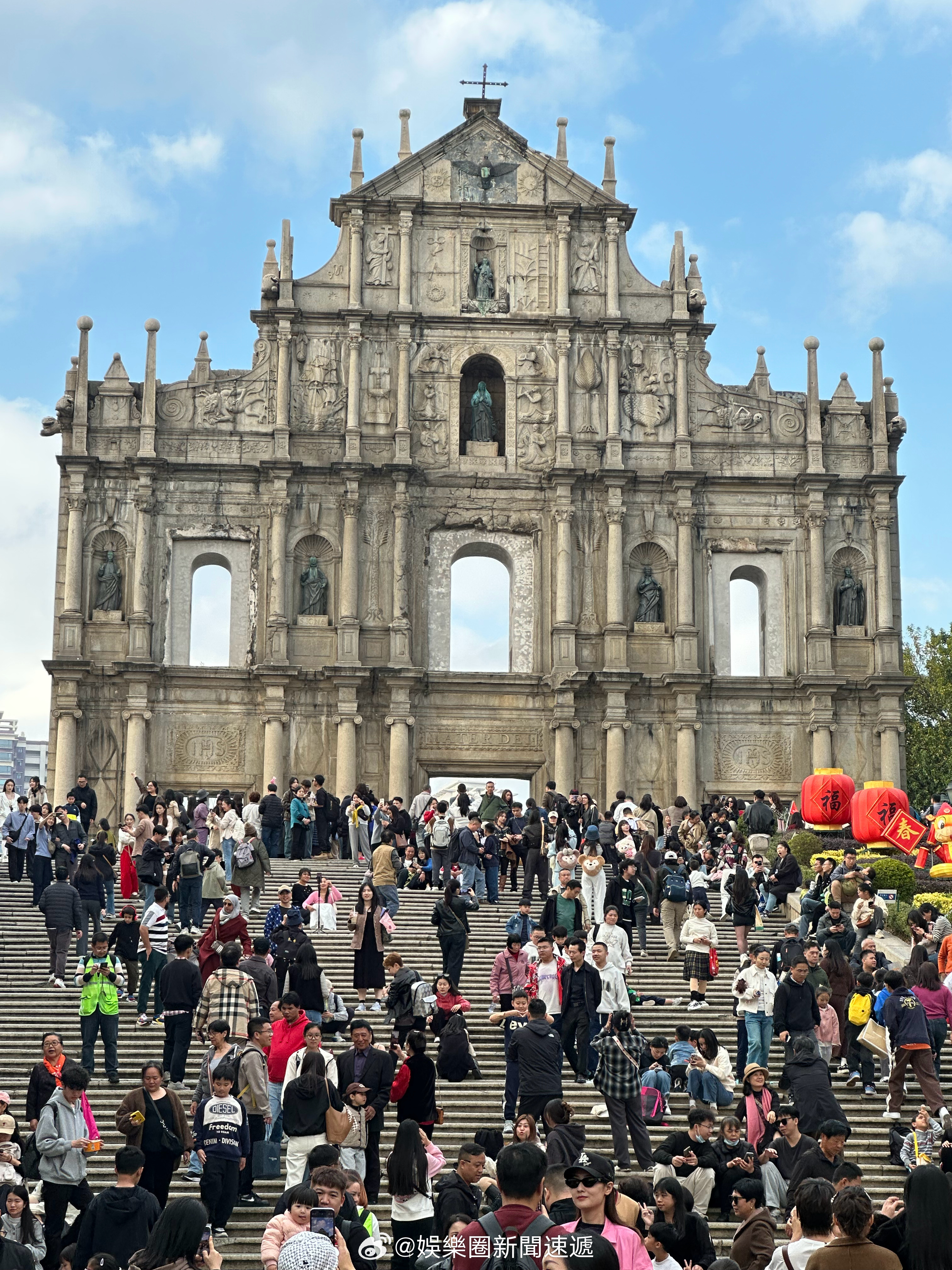 澳门澳门五一黃金周资本市场股票财经金融 「澳門大三巴街人潮管制取消..」澳門治安