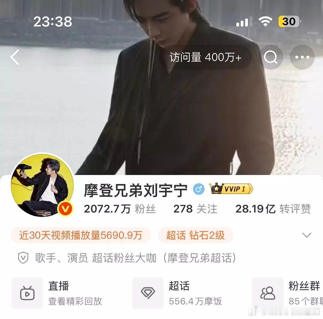 刘宇宁这次演唱会大吸粉了吧？微博访问量400W。24小时涨粉4W➕。就连工作室访
