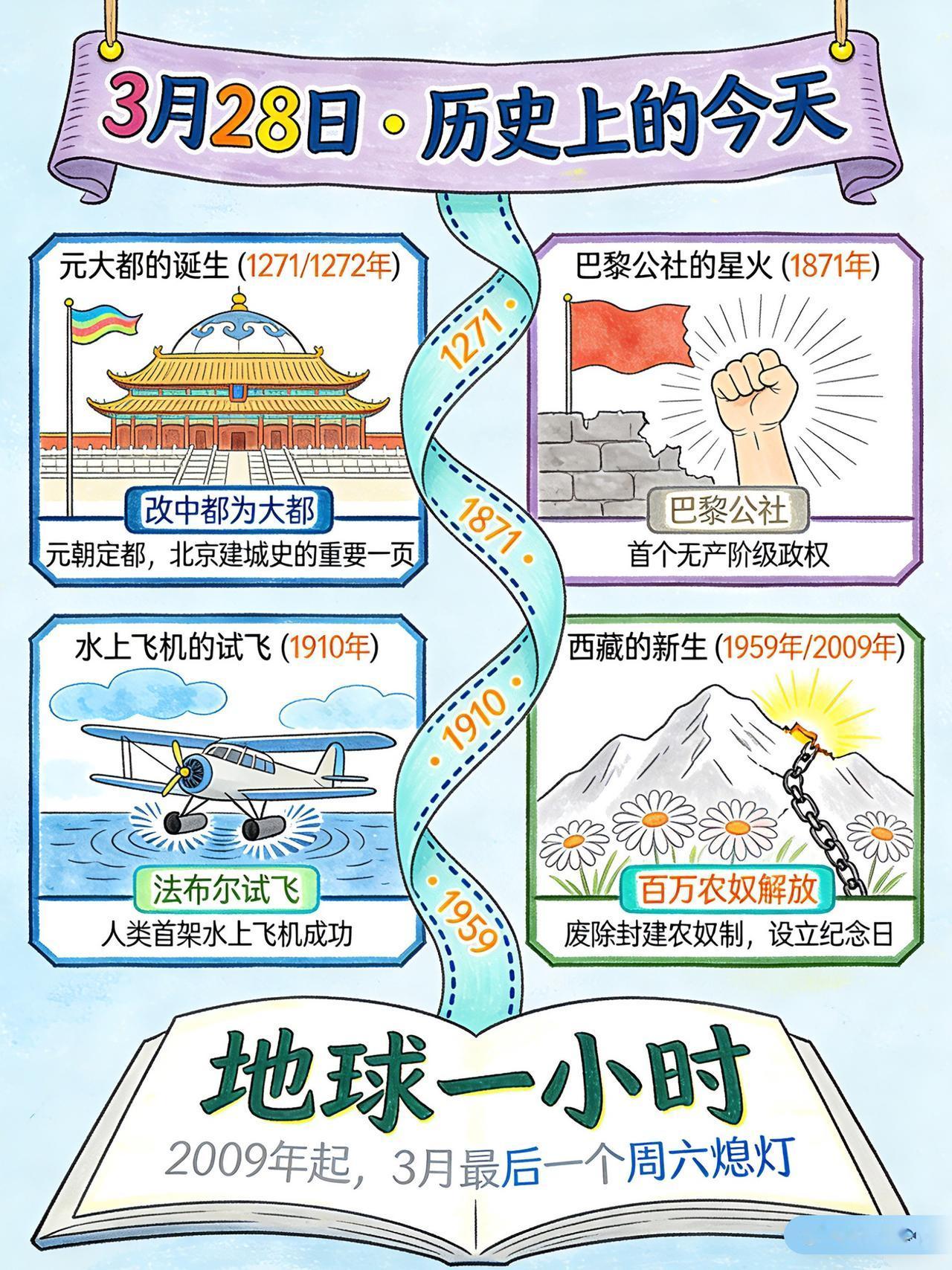 历史上的今天：3月28日科普 历史上的今天 涨知识 一图看懂