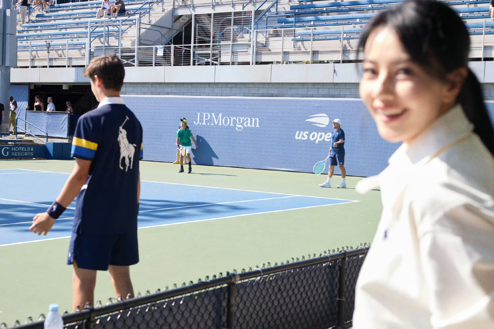 高圆圆时装周后打卡美网美网联赛偶遇高圆圆也太会享受纽约时光了吧！时装周的工作告一