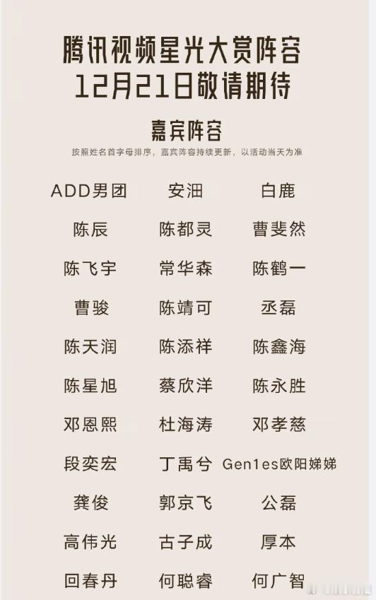 星光大赏官宣时代少年团2025腾讯星光大赏嘉宾全阵容，时代少年团官宣了，期待马嘉