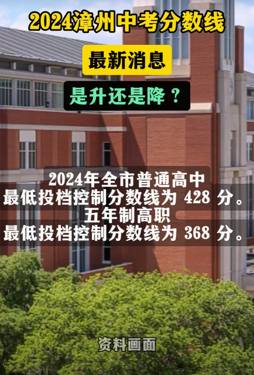 2024漳州中考最新消息来啦！!