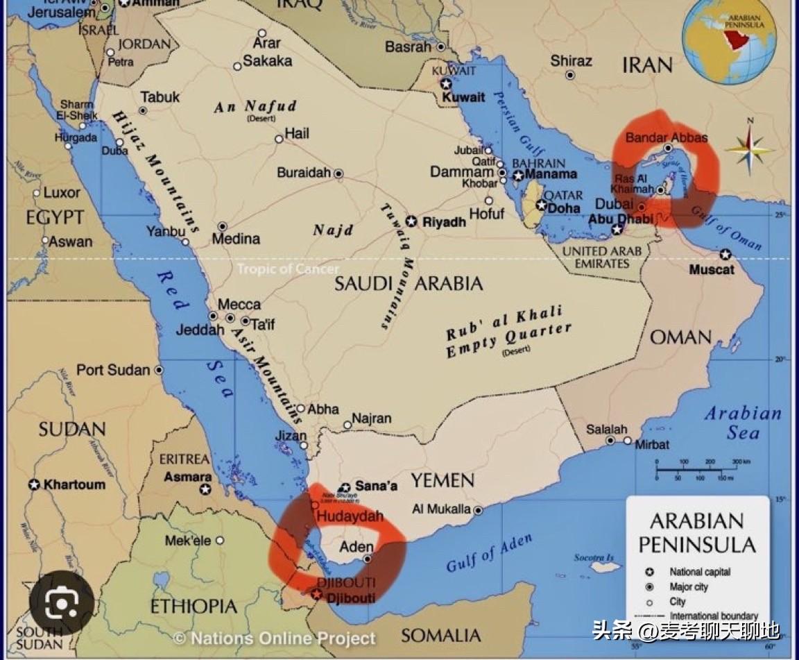 伊朗刚刚又打了一张牌，威胁要通过红海海峡的船只，胡塞武装完全有能力帮忙。如果美国