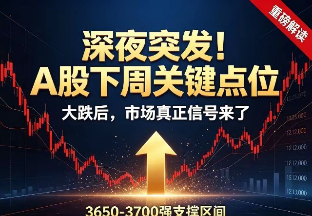 深夜突发！两大国家级政策落地，A股大跌不是终点，下周走势定了周五沪指放量暴跌3.
