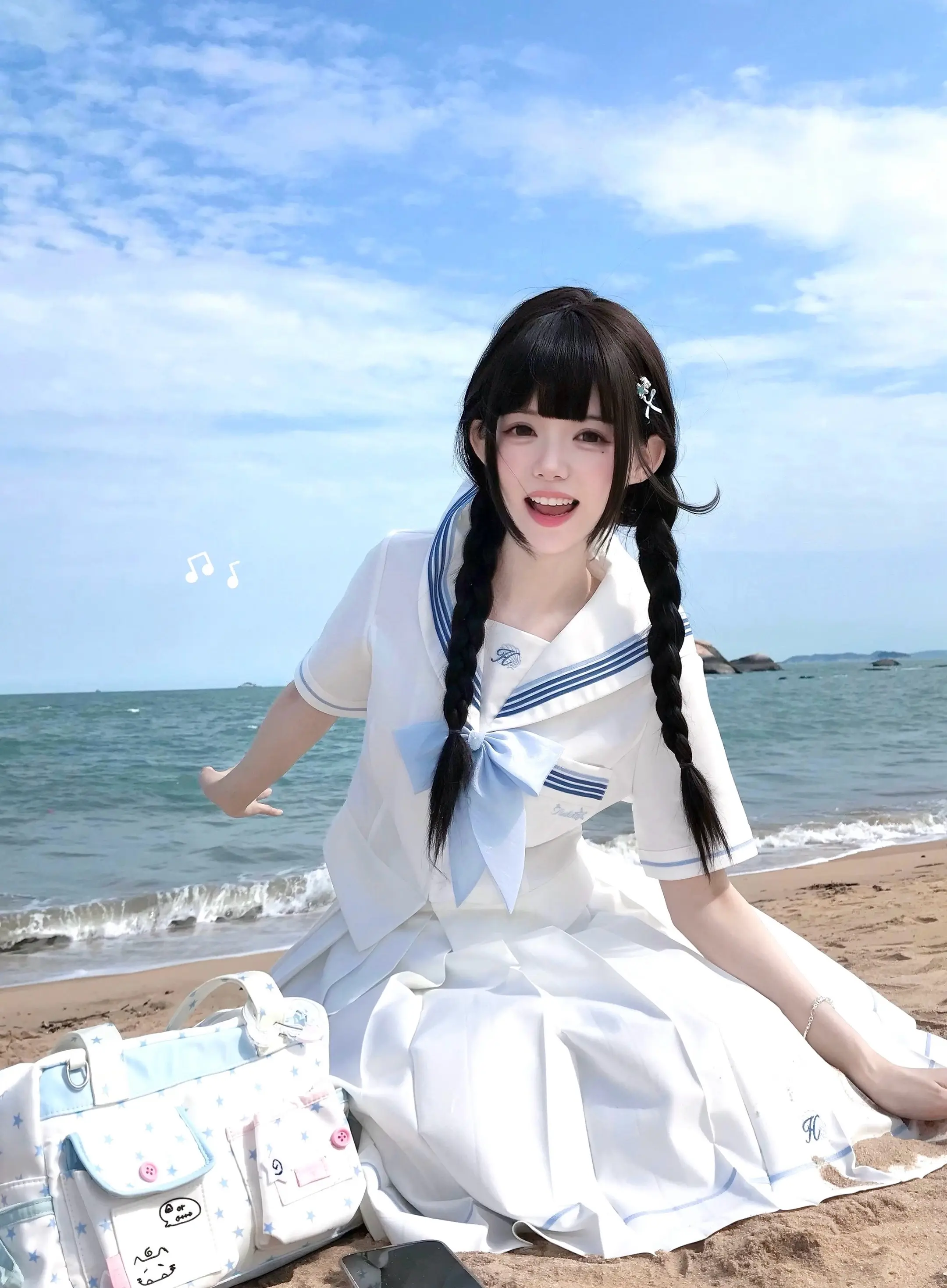 夏日海边这样拍很出片耶！🐋₊˚𓇼𓈒。