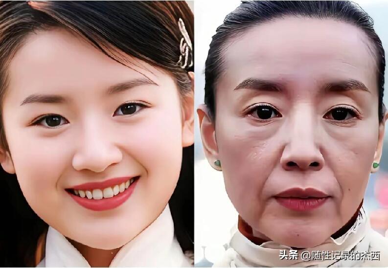 当年她可是比刘亦菲和杨幂都要漂亮的一个女演员，容颜是貌美如花，如今的她却老的明显