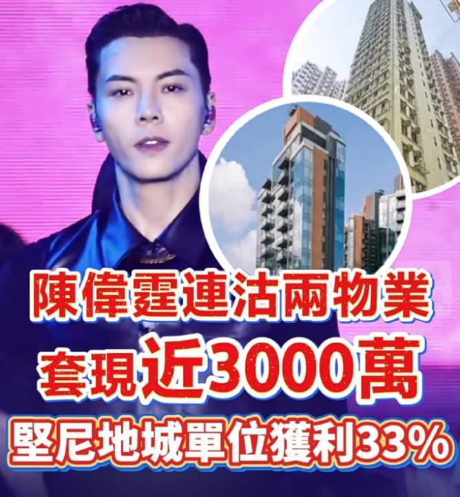 【操作果断、时机精准！陈伟霆连抛香港2套房，套现近3000万？】

6月12日消