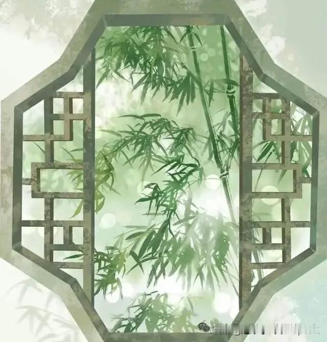 《竹窗》
——宋·王安石
竹窗红苋两三根，
山色遥供水际门。
只我近知墙下路，