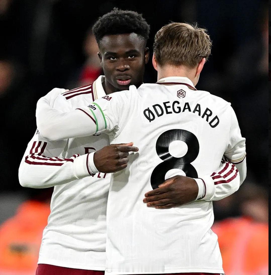 电讯报记者SD消息，阿森纳本赛季队内领导小组有7名球员，分别是：厄德高、萨卡、加