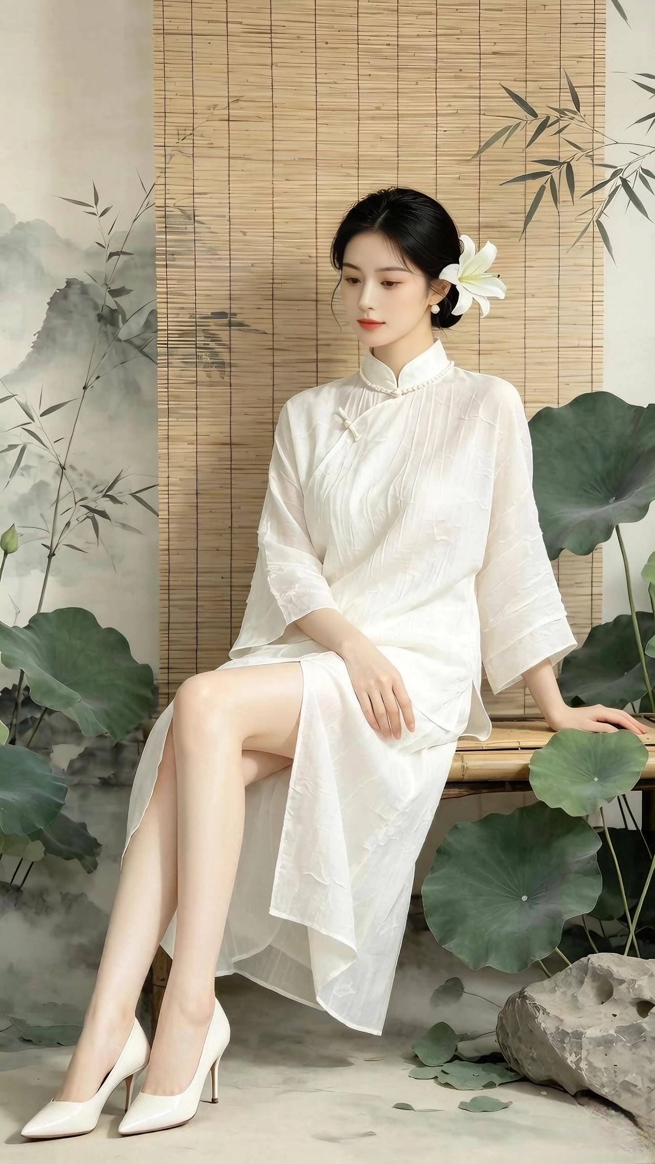 什么样的穿搭可以成为气质女神? 东方韵味，白衣飘飘，竹影婆娑，花枝招展。