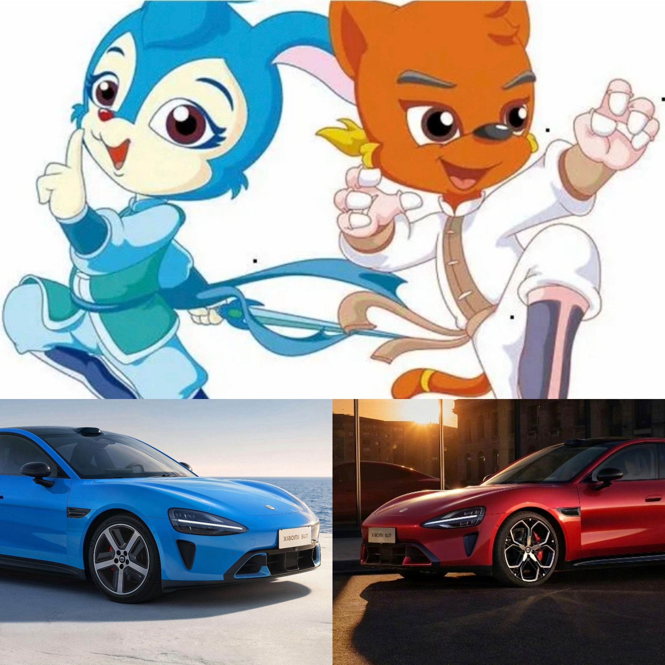 自古红蓝出CP小米新SU7赤霞红