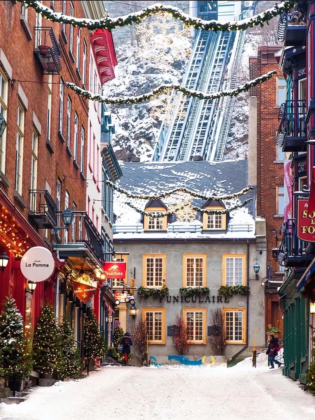 魁北克❄️这条街满足了我对童话街道的想象！