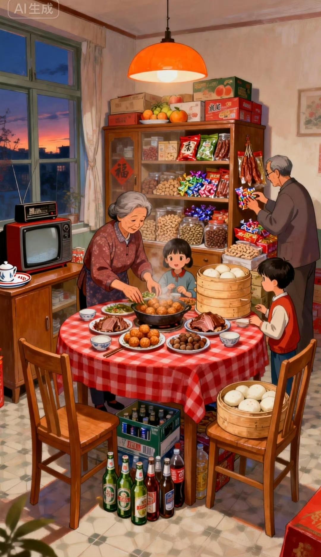 “  90年代的年味场景，哪个是你记忆中的样子 … ？” ​​​
绘画 沐风书画